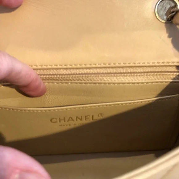 Chanel Tan Quilted Leather Mini Shoulder Bag - Picture 7 of 16
